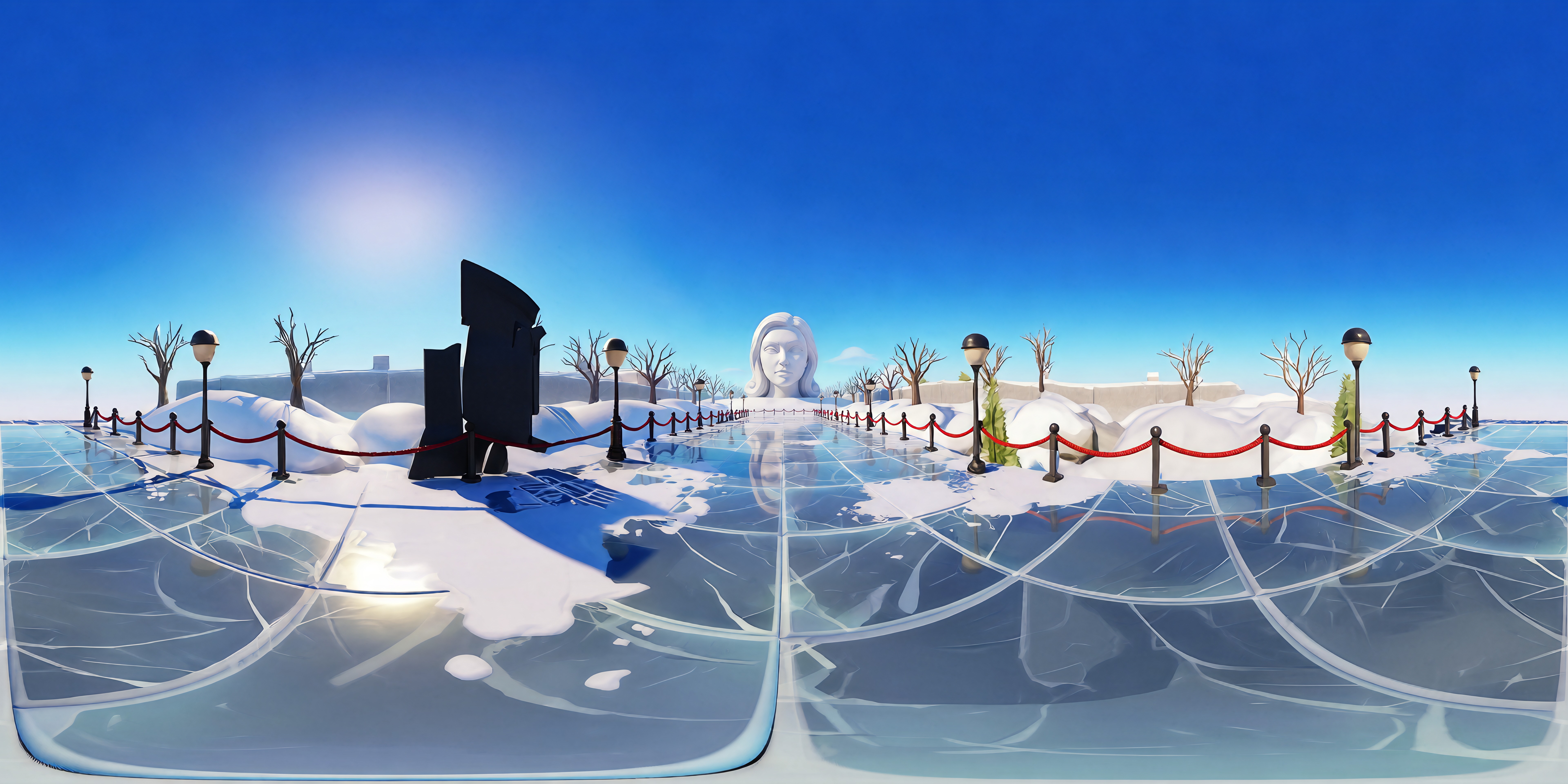 TradeBangers Frozen Sculpture Walk panorama