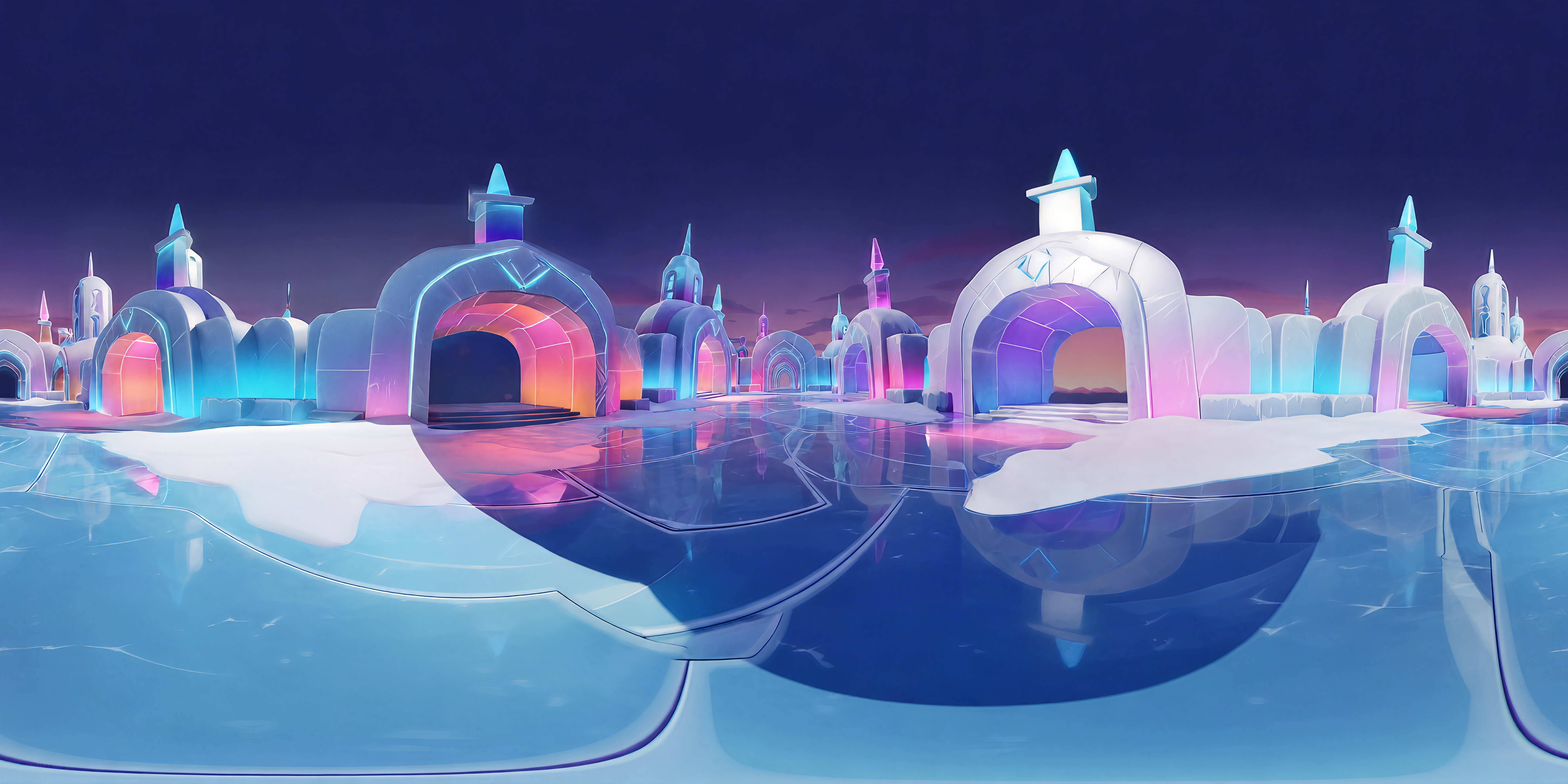 TradeBangers Ice Palace Courtyard panorama