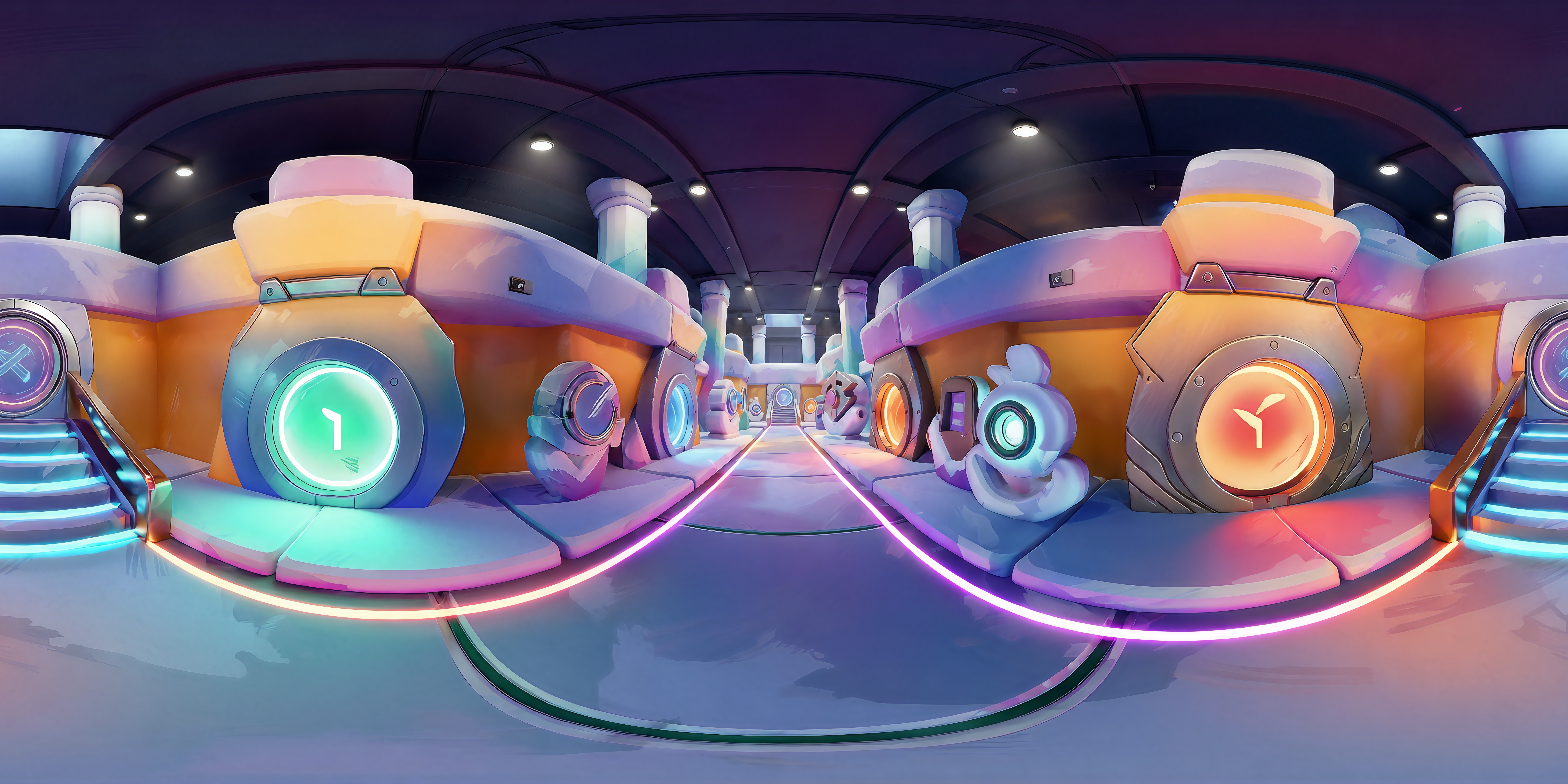 TradeBangers Neon Transit Arcade panorama