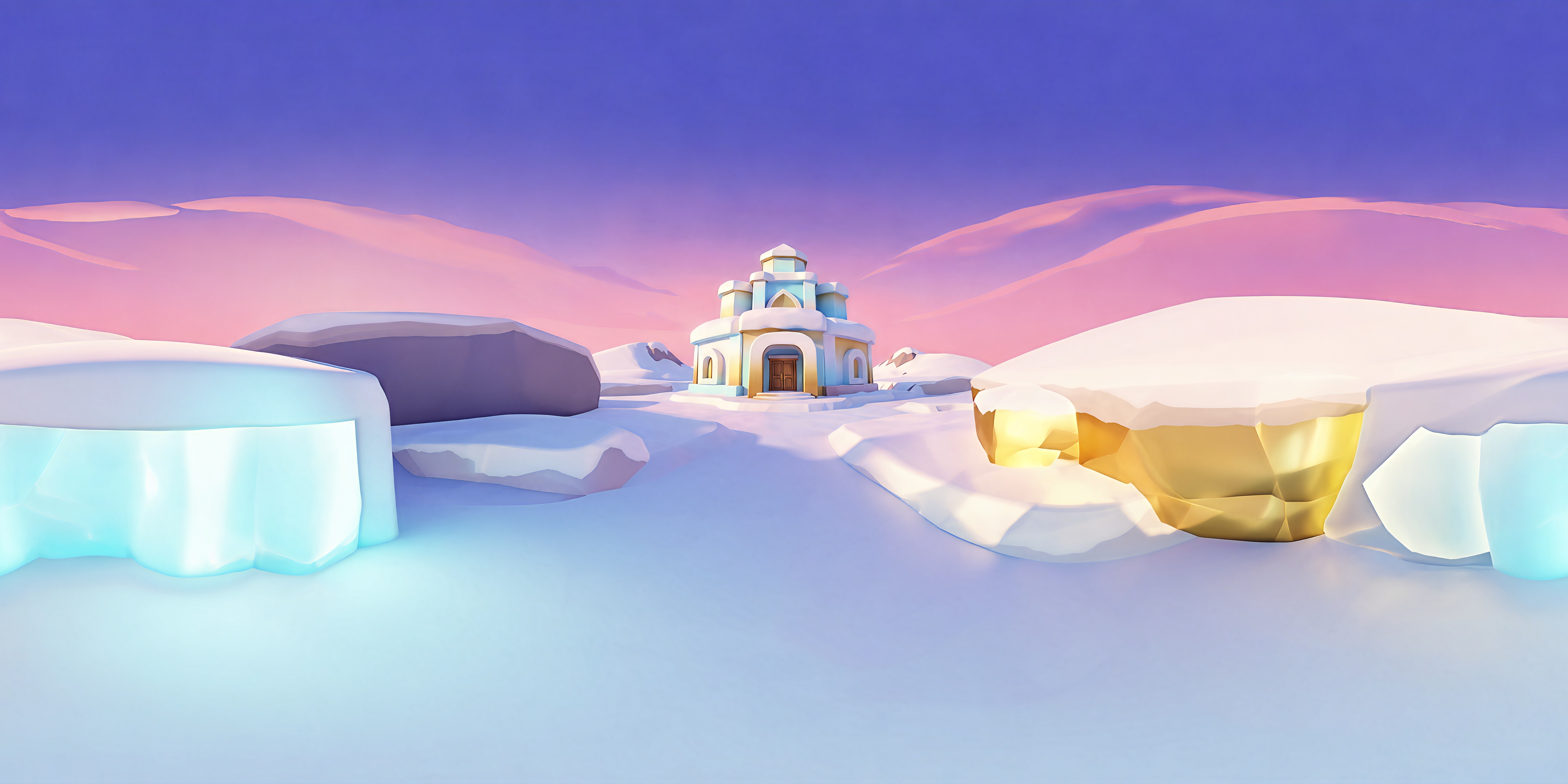 TradeBangers Polar Temple Courtyard panorama