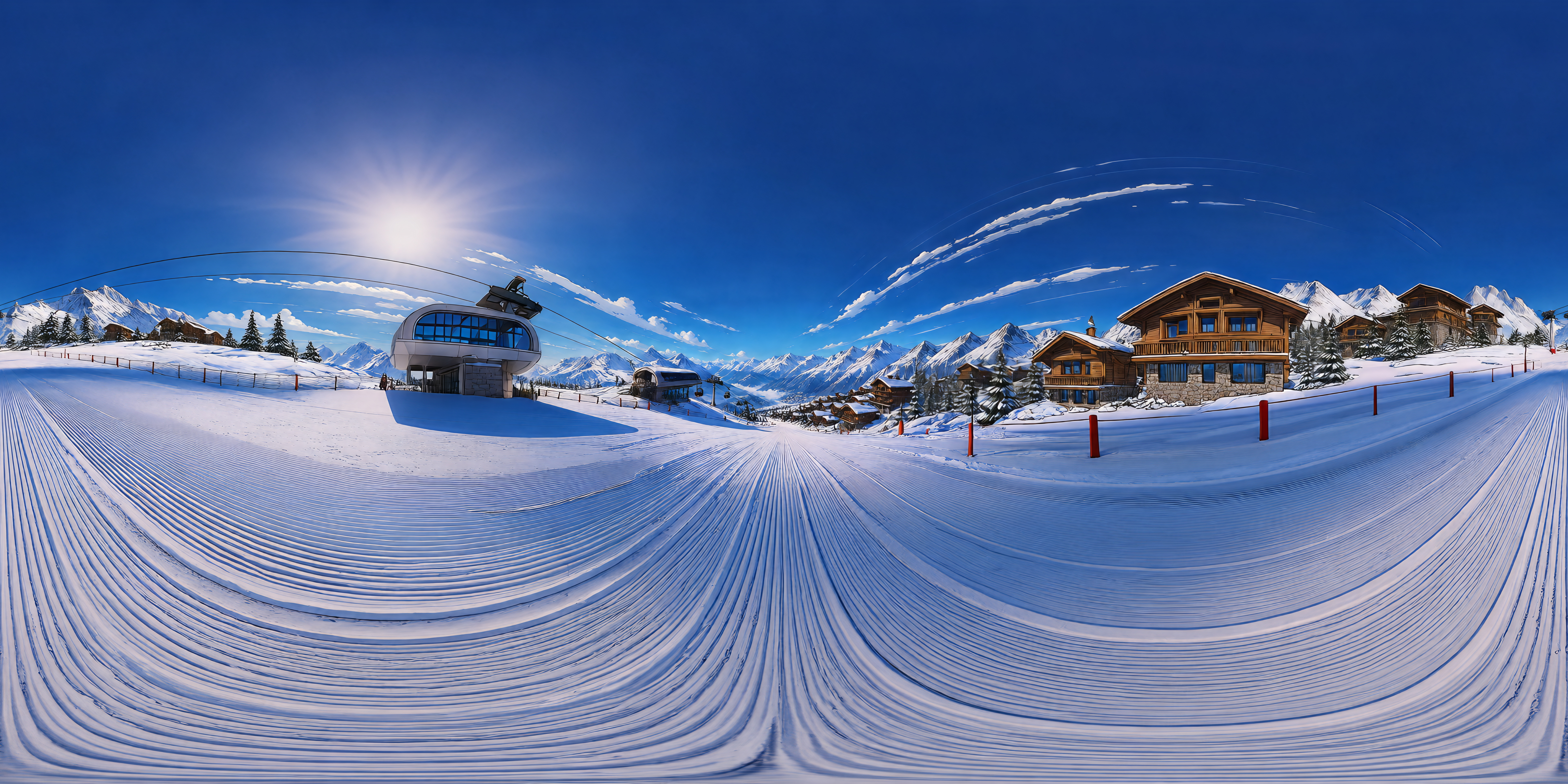 TradeBangers Ski Resort Piste panorama